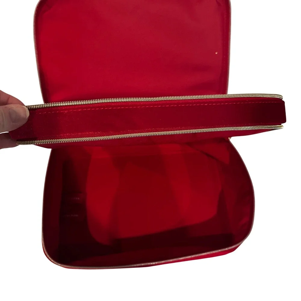 Estee Lauder 2024 Velvet Bow Makeup Train Case Women's Red Feminine‎ Valentine
